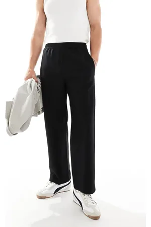 Bershka Wide leg tailored trouser in