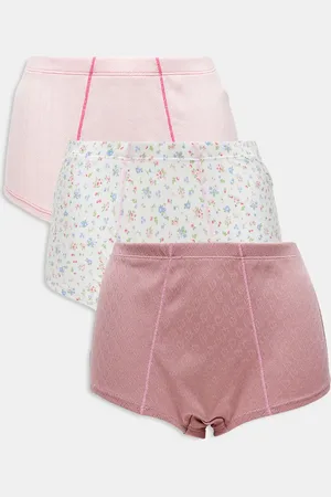ASOS ASOS DESIGN Curve 3 pack boxers in pink pointelle & ditsy print