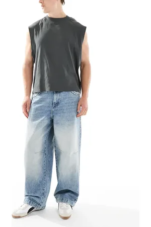 Bershka Super baggy jean with back emboridery in