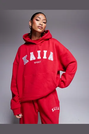 Kaiia Sport embroidered logo hoodie co-ord in
