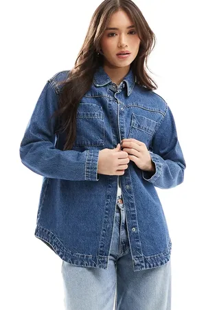 ASOS Denim shacket in midwash