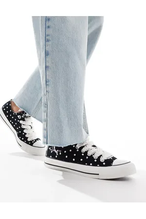 Converse Chuck Taylor All Star Ox trainers in & white polka dot