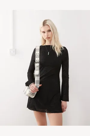 Reclaimed Angel sleeve mini dress in zebra