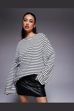 River Island Stripe cuff sleeve top in