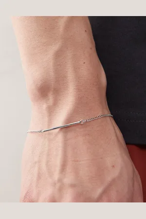 FADED FUTURE Curb chain bracelet with bar in