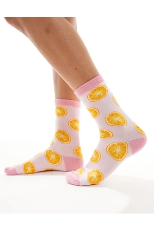 Accessorize Orange slice sock in and orange