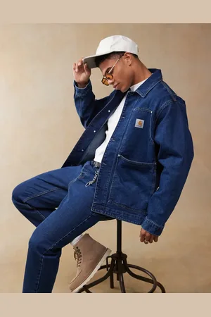 Carhartt Og double front denim jacket in mid