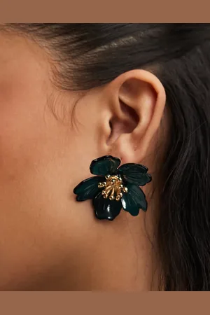 Accessorize Statement resin flower stud earrings in