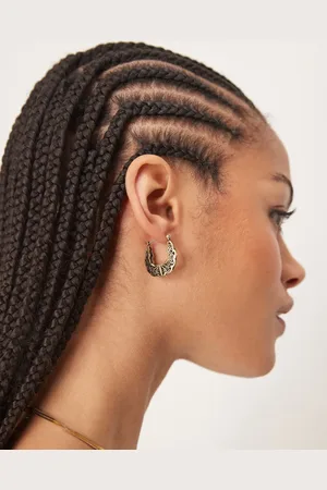 ASOS Hoop earrings with filigree detailing in tone