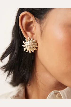 ASOS Stud earrings with sun design in tone