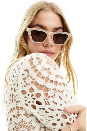 & OTHER STORIES Cat eye sunglasses in beige