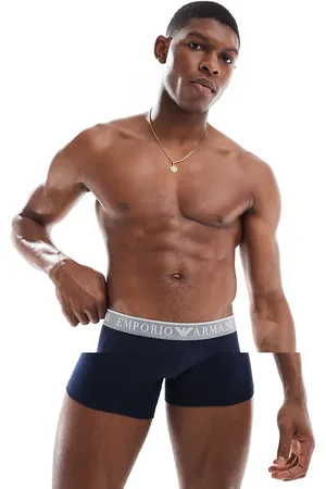 Emporio Armani Bodywear 2 pack endurance logo trunks in and taupe