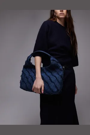 & OTHER STORIES Crafted braided fringing denim tote bag in midwash