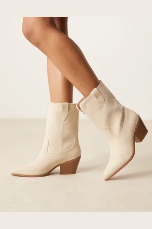 Glamorous Western ankle boots in washed pink