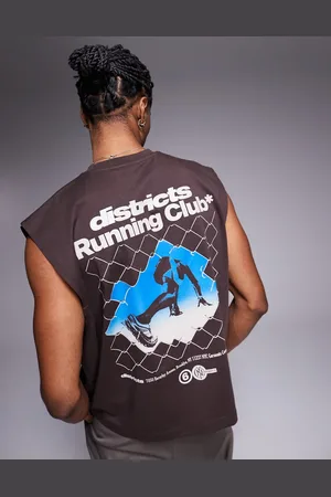 ASOS Boxy oversized sports graphic vest in