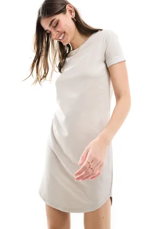 JDY T-shirt mini dress in stone