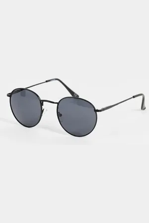 ASOS 90s round metal sunglasses with smoke lens in