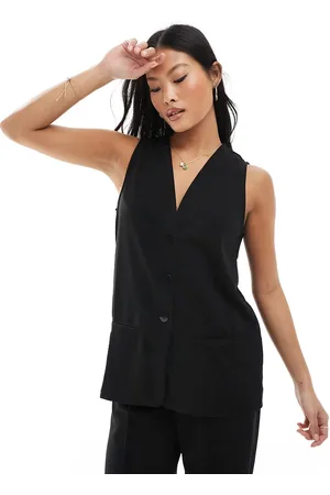 VERO MODA Longline jersey crepe waistcoat co-ord in
