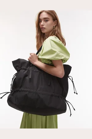 Topshop Tino nylon ruched tote bag in