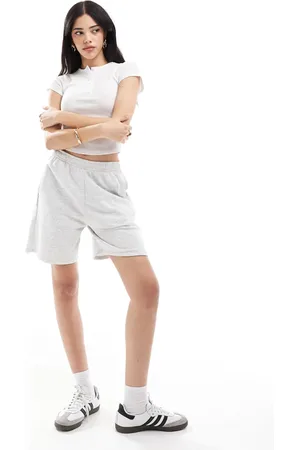 Bershka Longline sweatshshorts in marl