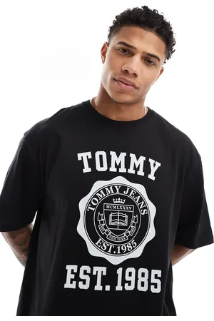 Tommy Hilfiger Oversized crest varsity sports t-shirt in