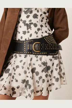 ASOS Low waist wide belt with stud in