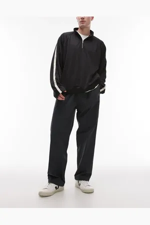ARKET Tech nylon relaxed trouser with drawstring waist in dark