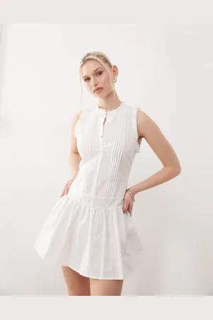 Motel Dayara pintuck mini dress in