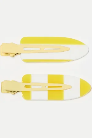 Sui Ava 2 pack stripe hair clips in