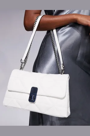 Aldo Goma crossbody bag with chain strap in and silver