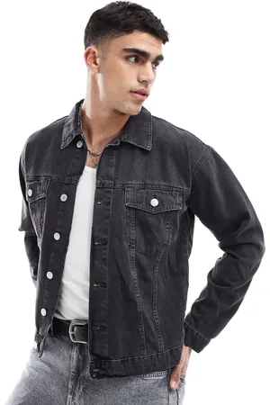 Only & Sons Oversized denim jacket in washed black