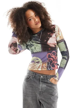 Vans Ludlow mesh long sleeve top in multi