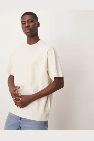 Abercrombie & Fitch Premium icon logo short sleeve t-shirt in off