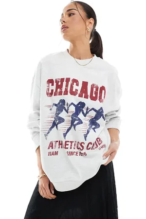 ASOS Chicago athletics graphic sweatshirt in ice marl