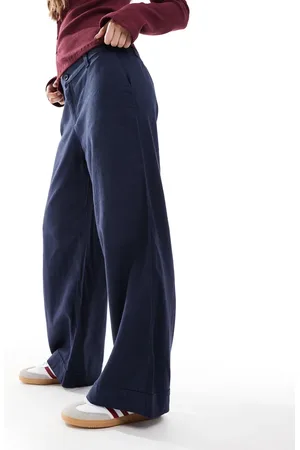 Hollister Low rise linen wide leg trouser in