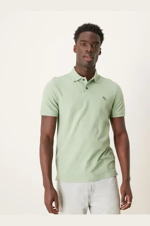 Abercrombie & Fitch Puff icon logo short sleeve polo in