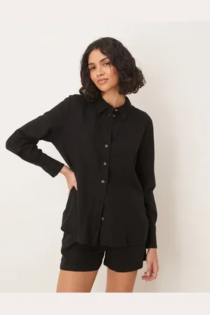 JDY Relaxed linen shirt co-ord in