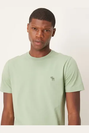 Abercrombie & Fitch Abercombie & Fitch puffy moose icon logo crew neck t-shirt in