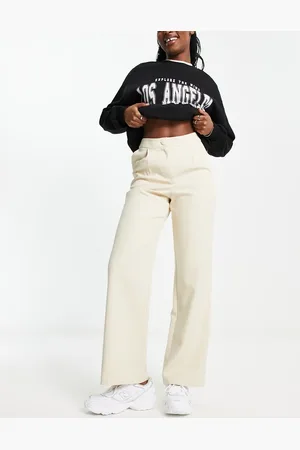 Miss Selfridge Slouchy dad trouser in stone - STONE