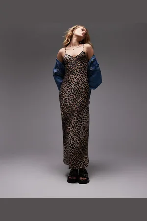 AllSaints Bryony maxi cami dress in leopard print