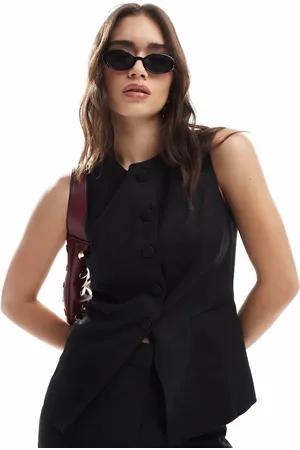 New Look Co-ord longline linen waistcoat in