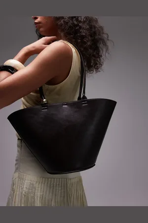 MANGO Gold detail bucket bag in
