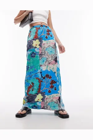 Topshop Resort print maxi skirt in