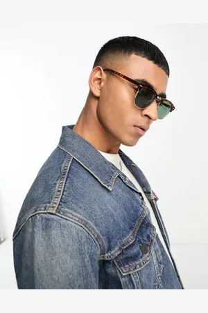JACK & JONES Retro frame sunglasses in tortoiseshell