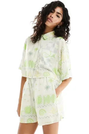 ASOS Cropped shirt with layered print