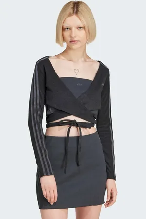adidas Wraparound cardigan in dark