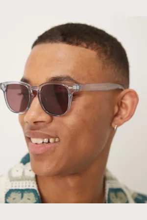 ASOS Retro sunglasses with crystal frame and burgundy lens