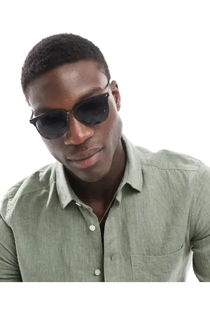 ASOS Retro metal sunglasses with smoke lens in gunmetal and matte