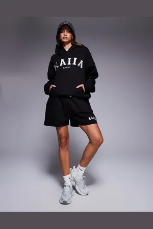 Kaiia Embroidered logo sweat shorts co-ord in
