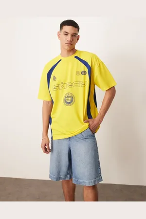 ASOS Oversized fit t-shirt with sports graphic and panelling in